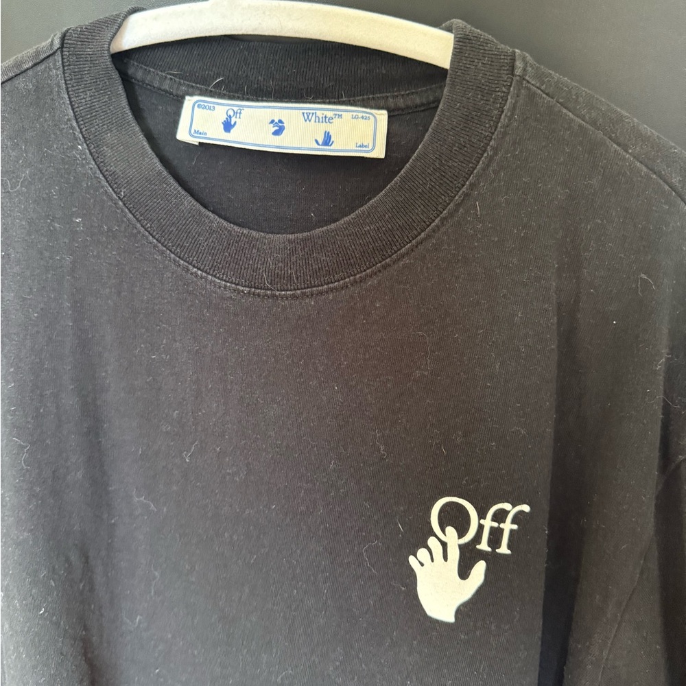 Off-White Black Logo Tee M | Designer Streetwear - Picture 4 of 4